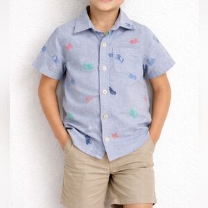 Kids Headquarters Baby Boy Chambray Button Shirt 12M